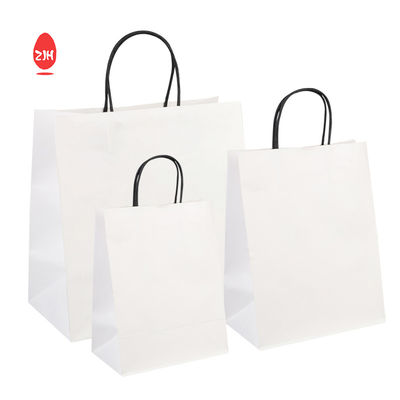 3x8,5 inch geschenkverpakking tassen SGS kledingverpakking Kraft papieren zak met handvat