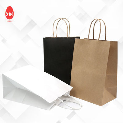 Design Logo Eco-vriendelijke geschenkverpakking Zakken Kraftpapier-boodschappentas met handvat