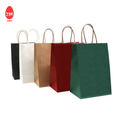 Design Logo Eco-vriendelijke geschenkverpakking Zakken Kraftpapier-boodschappentas met handvat