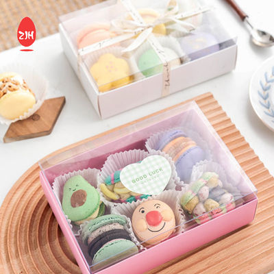Recyclebare Macaron Koekjes Doos Verpakking Cake Chocolade Doos