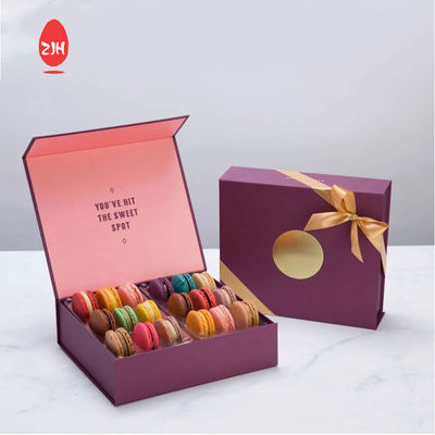 11 cm luxe wegwerp voedselverpakkingen roze Macaron Box-verpakkingen
