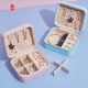 Reizen Draagbare Opslag Pu Lederen Sieraden Doos Sieraden Display Oorbel Organizer Box