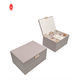 Grote embossing lederen stapelaar papieren sieraden geschenkdozen luxe sieraden