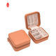 Embossing Kleine Reispapier Sieraden Geschenkdozen Pu Lederen Draagbare Sieraden Case