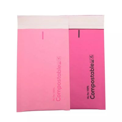 Karton SGS Gerecycleerde Kraft Mailers Eco-vriendelijke roze dubbele Kraft Paper Bubble Mailers