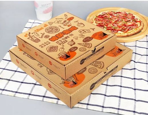CMYK golfkartonnen verpakking 12 inch kartonnen herbruikbare pizzadoos