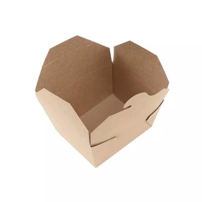 Bedrukt papier Bio-wegwerpvoedselcontainers Afhaalmaaltijden Fastfoodverpakkingen