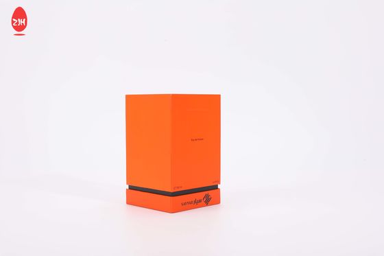 Het Document van ECO Vriendschappelijk Oranje Verpakkend de Kaarsvakje van de Kartongift met Deksel