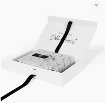 Douane Logo Recycle White Box Cardboard die Verpakkende Dozen met Lint vouwen