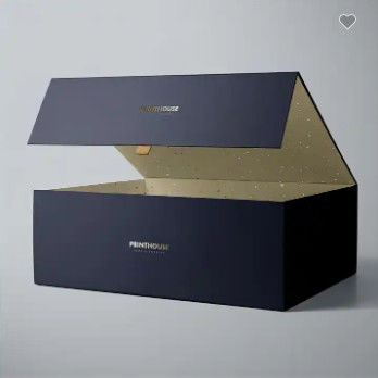 Zwarte Rekupereerbare het Karton Magnetische Stijve Dozen van douanelogo closure gift boxes matt