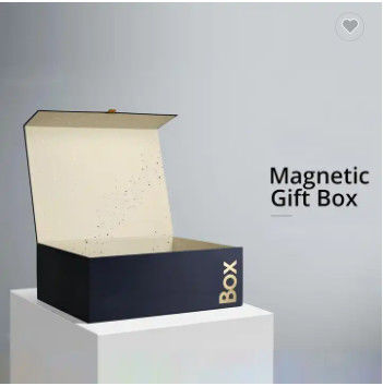 Zwarte Rekupereerbare het Karton Magnetische Stijve Dozen van douanelogo closure gift boxes matt