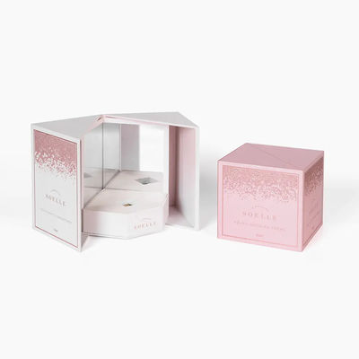 Douane Logo For Cosmetics van karton de Witte Matte Cosmetic Boxes Open Door