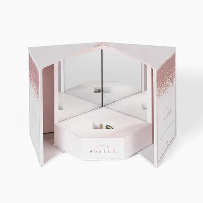 Douane Logo For Cosmetics van karton de Witte Matte Cosmetic Boxes Open Door